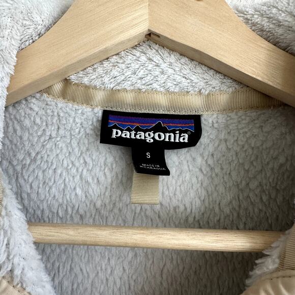 Patagonia Synchilla Snap-T Re-Tool fleece button up collared pullover white S - Picture 5 of 5